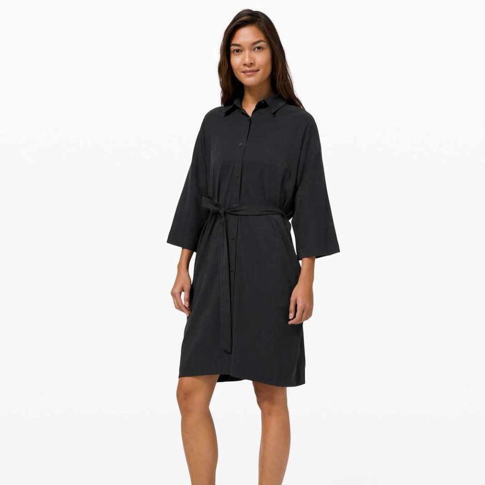Lululemon Perfectly Poised Dress, Black, Size 8